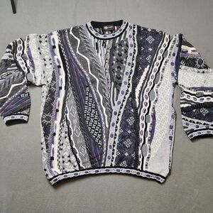 Vintage Tundra Sweater Coogi Style Knit Sweater 2XLT 90s